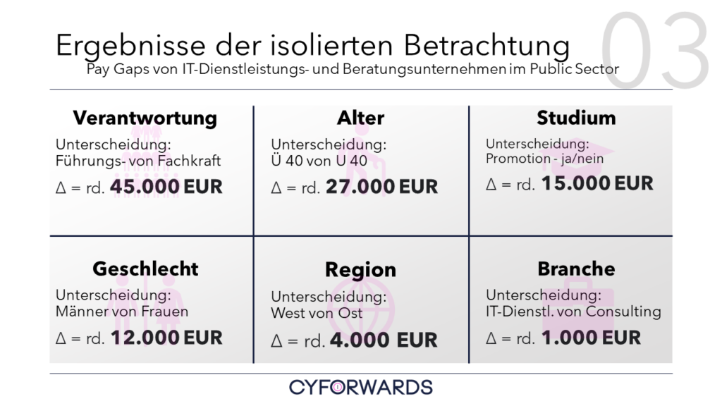 Pay Gaps von IT-Dienstleistungen und -Beratungen im Public Sector